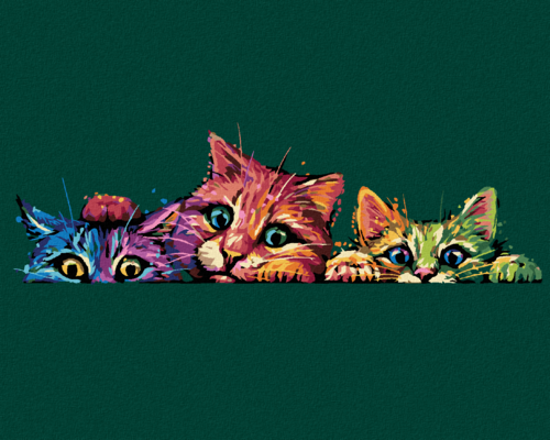 Paint by Numbers - COLOURFUL CATS