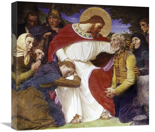 Global Gallery GCS-282236-22-142 22 in. Jesus the Comforter Art Print 