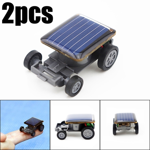 2pcs Smallest Solar Power System Mini Toy Car