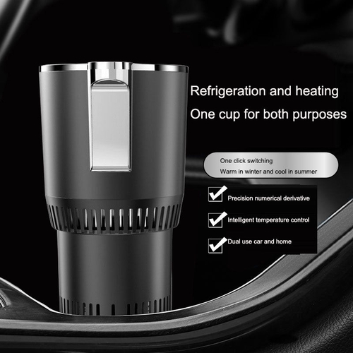 Car mounted cold and hot cup, dual-purpose quick cooling cup for car a