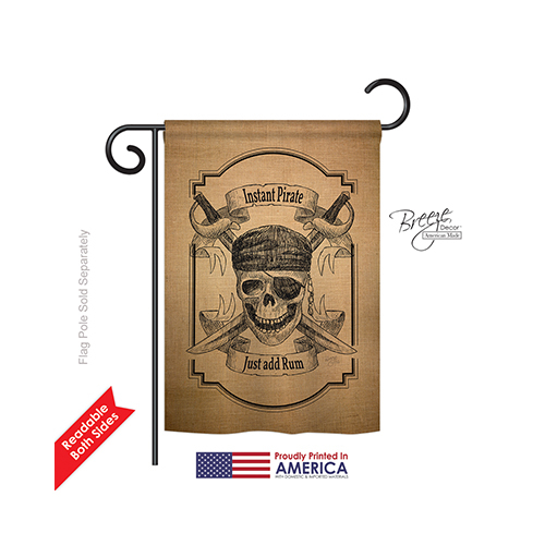 Breeze Decor 57047 Pirate Instant Pirate 2-Sided Impression Garden Fla