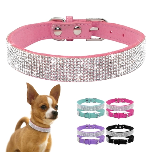 Didog Soft Suede Leather Puppy Dog Collar