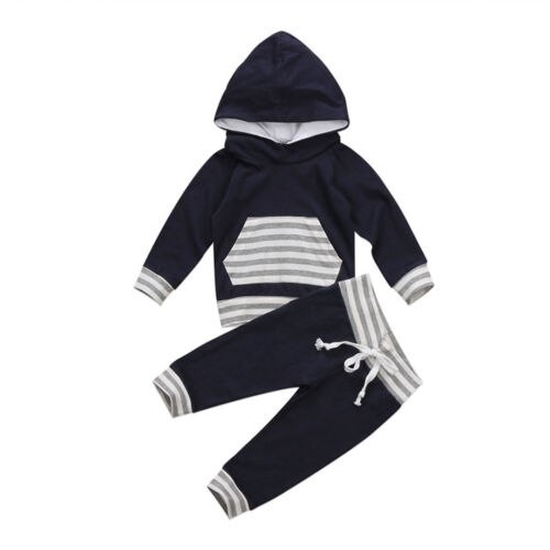 Newborn Kids Baby Boys Warm Hooded Tops Long Pants