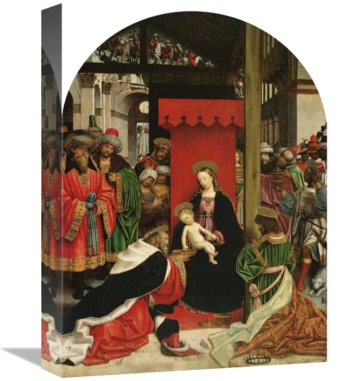 12 x 16 in. Adoration of the Magi Art Print - Defendente Ferrari