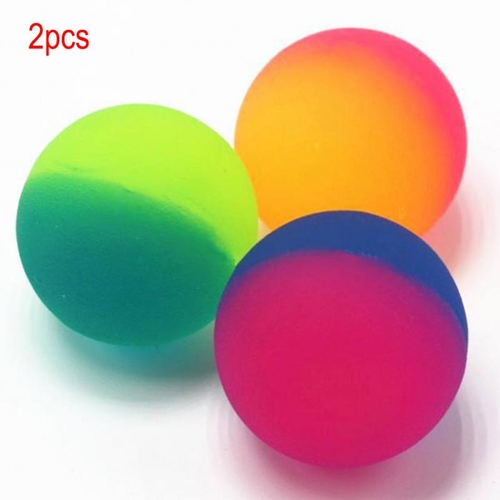 2Pcs Double Color Luminous Bouncing Ball Glow