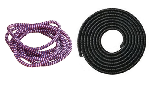 KAELAN 2Pcs 1.4M Chargers Spiral Cable Protector Data BLACK&PURPLE