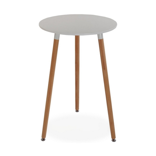 Table White Circular MDF Wood (60 x 95 x 60 cm)