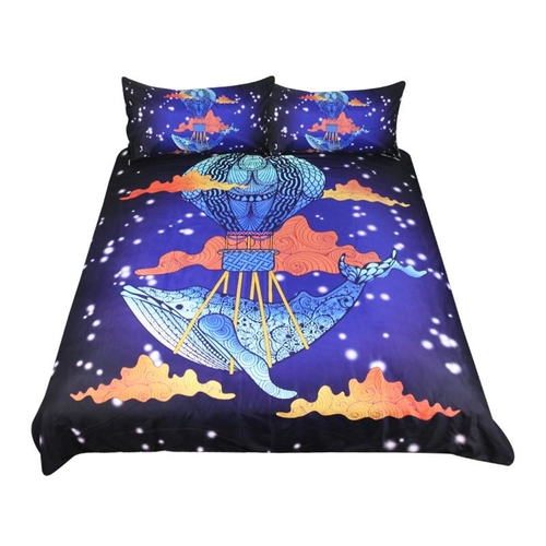 Blue Whale Bedding Set Kids Cartoon Bed Set Hot