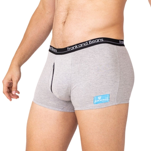 Mens Boxer Briefs Cotton Trunks Grey