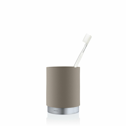 Blomus 68857 Stainless Steel Matt Ara Toothbrush Mug, Taupe