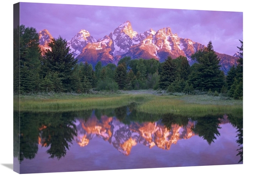 Global Gallery GCS-452164-2432-142 24 x 32 in. Grand Tetons At Schwaba