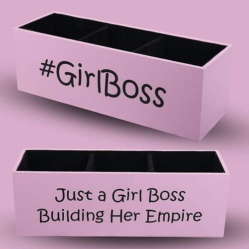 wooden Desk Organizer Pen Pencil Caddy Storage Box For Office, School,