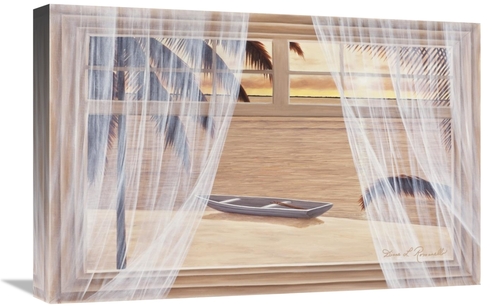 Global Gallery GCS-393992-1624-142 16 x 24 in. Amber Palm Windows Art 