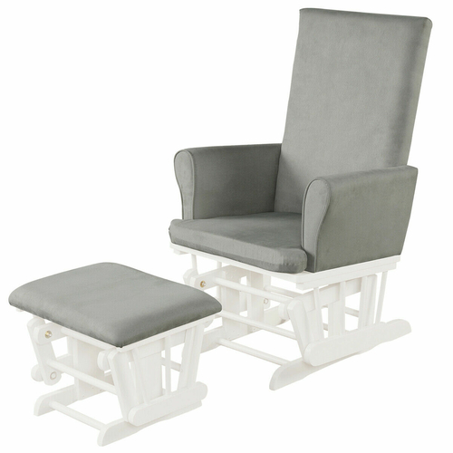 Glider Reclining Rocking Chair Nursery with Footstool