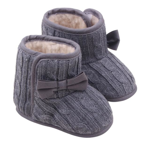 Snow Boots Baby Hook Loop Baby Bowknot Soft Sole