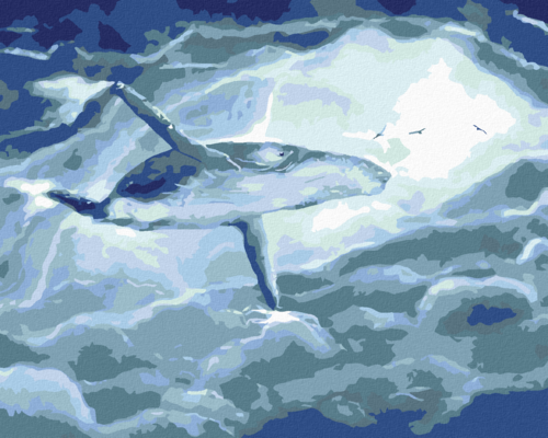 Paint by Numbers - WHALE IN THE CLOUDS