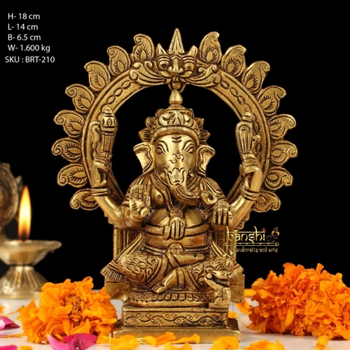 BRASS GANESH WITH FRAME