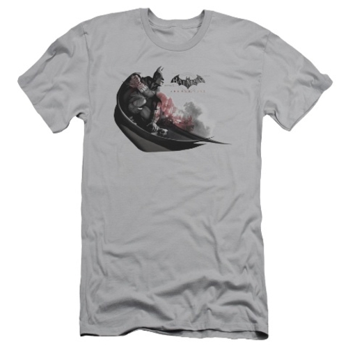 Trevco Arkham City-Ready To Pounce - Short Sleeve Adult 30-1 Tee - Sil