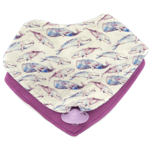 Oh Whaley? - Doodalou Bamboo Bandana Baby Bib Combo