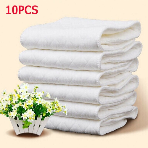 10Pcs/lot Baby Reusable Cloth Diapers Inserts 1