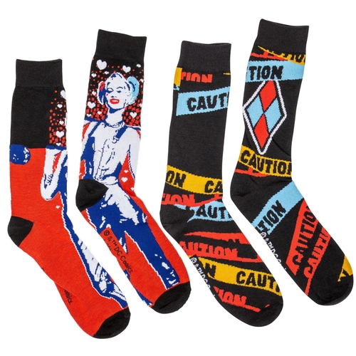 Harley Quinn 801654 Harley Quinn Birds of Prey Crew Socks - Pack of 2