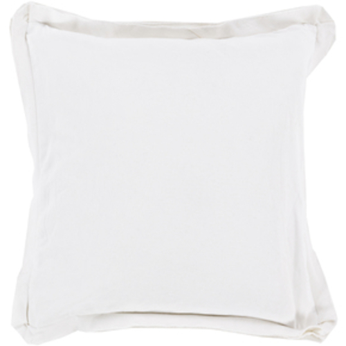 Surya Rug TF005-1818P Square Ivory Decorative Poly Fiber Pillow 18 x 1