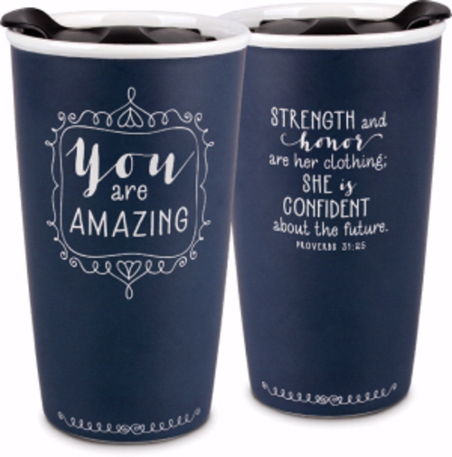 Lighthouse Christian Products 135524 Tumbler Mug - Affirmed You Are Am