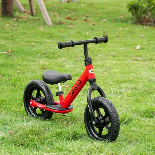 Qaba 12" Kids Balance Bike No Pedal Bicycle Adjustable Seat and