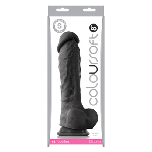 ColourSoft 8 in. Soft Dildo Black