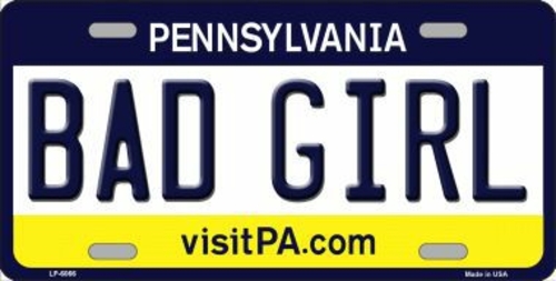 Smart Blonde LP-6066 Bad Girl Pennsylvania State Background Novelty Me
