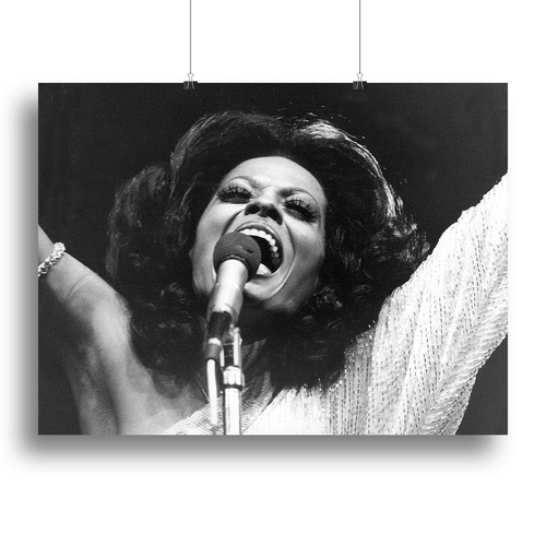 Diana Ross on stage Canvas Print or Poster
