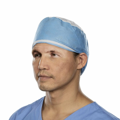 Blue Bouffant Caps 24" Pack of 100 Disposable Nurse’s Caps for