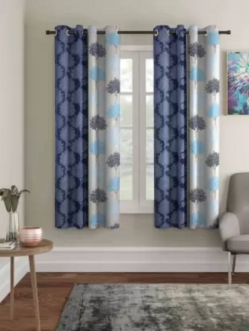 152 cm (5 ft) Polyester Room Darkening Window Curtain (Pack Of 2) 