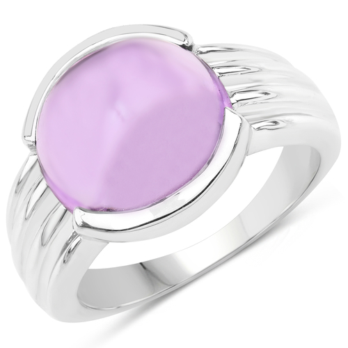 8.06 Carat Genuine Amethyst .925 Sterling Silver Ring