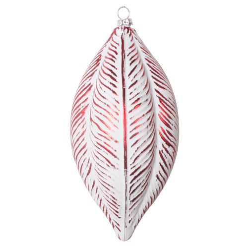 Vickerman MT203003 6 in. Red Brushed Feather Ornament - Bag of 3 