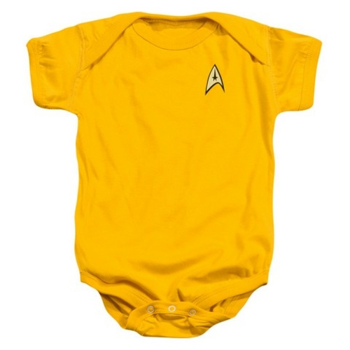 Star Trek-Command Uniform - Infant Snapsuit - Gold, Medium 12 Mos
