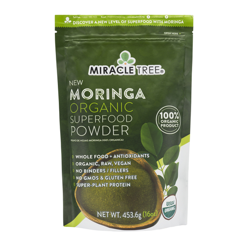 Miracle Tree's 100% Organic Moringa Pouch, 16oz