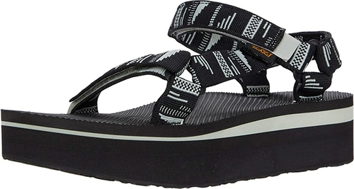Teva 1008844-CRBLC-070 Flatform Universal Sandal, Chara Black - Si