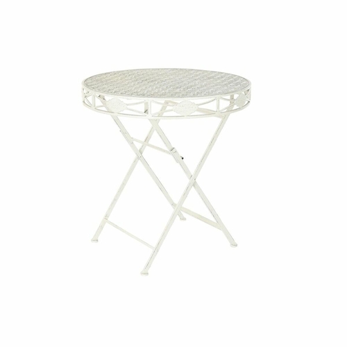 Dining Table DKD Home Decor White Metal 70 x 70 x 73 cm (70 x 70 x 73
