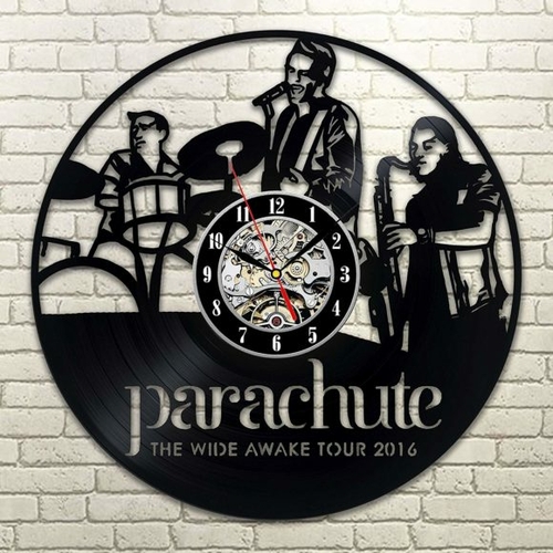PARACHUTE BAND DESIGN HANDMADE VINYL RECORD WALL CLOCK PERFECT GIFT