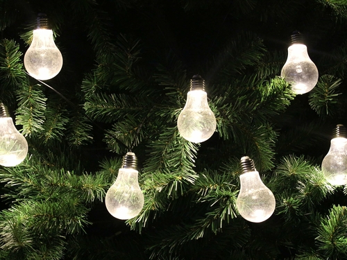 12 Clear Globes Party Lights 8.3M