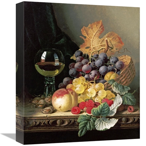 Global Gallery GCS-266711-16-142 16 in. A Basket of Grapes, Raspbe