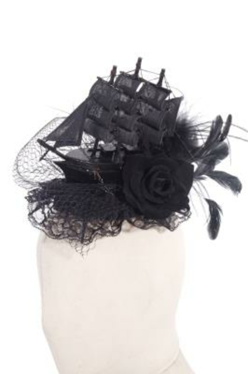 Western Fashion SP044-BLK Gothic Ship Headdress, Black