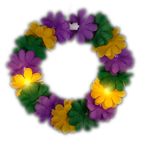 Blinkee LUMGLHND Light Up Mardi Gras Lei Headband