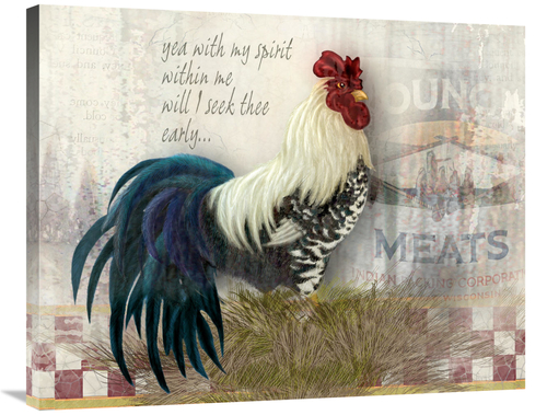 Global Gallery GCS-129884-2835-142 28 x 35 in. Checkerboard Rooster Ar