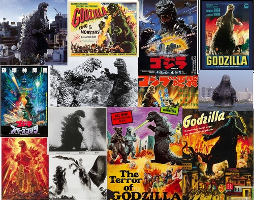 GODZILLA JAPANESE MOVIE POSTER COLLAGE Mouse Pad