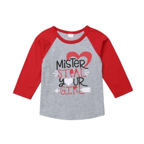 2018 Baby Girls Letters Printing T Shirt Top Cute