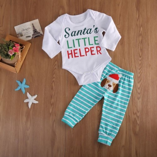 Baby Boy Girl Infant Newborn Long Sleeve Letter