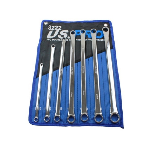 US PRO Pro 7 Piece Extra Long Ring Spanner Set