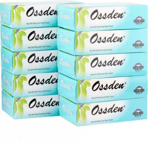 facial tissue 100% virgin paper pack of 10  WHITE pack of 10